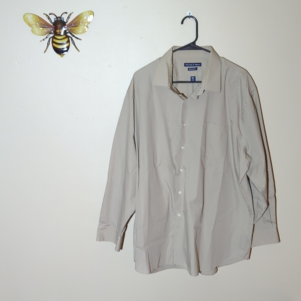 Preswick and Moore tan dress shirt, 2XL
